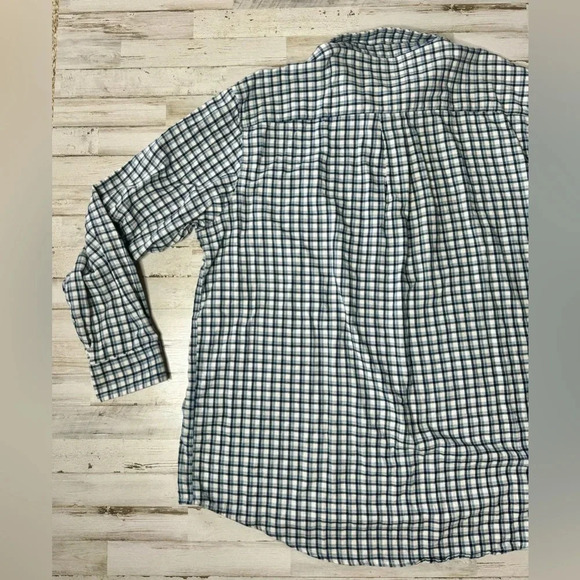 Cabelas Outdoor Gear Long sleeve Button Up Shirt 3XLT Blue Checked - Picture 13 of 13